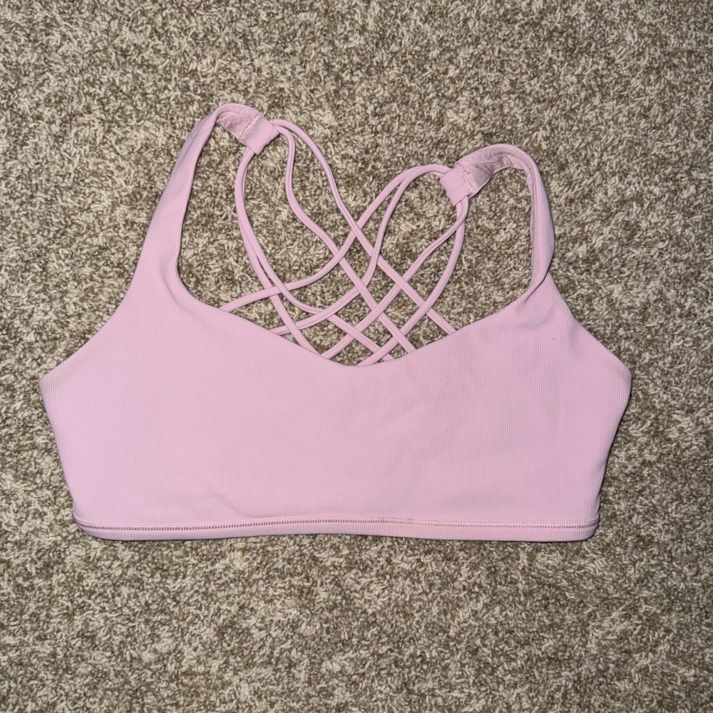 lululemon athletica Light Pink Strappy Sports Bra